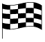 黒と白のチェッカー旗
