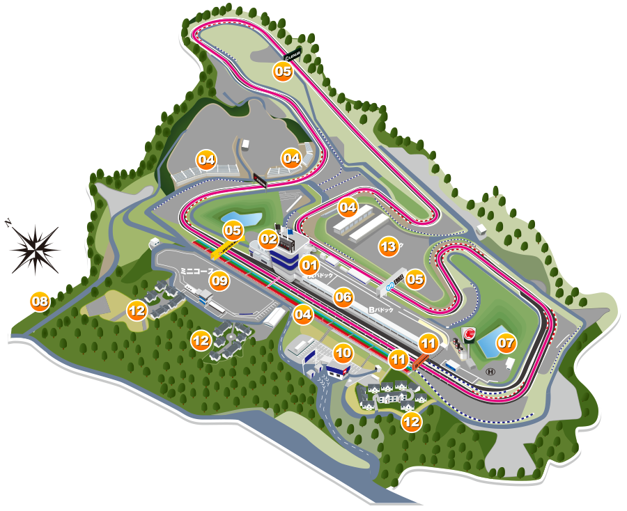 岡山国際サーキット施設図